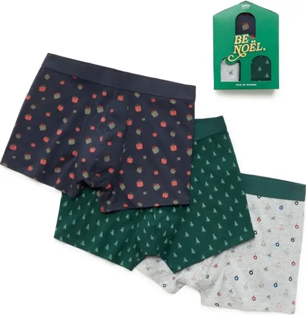 CELIO CELIO XMIBOGIFT Мъжки боксерки в подаръчна опаковка, тъмнозелено, размер
