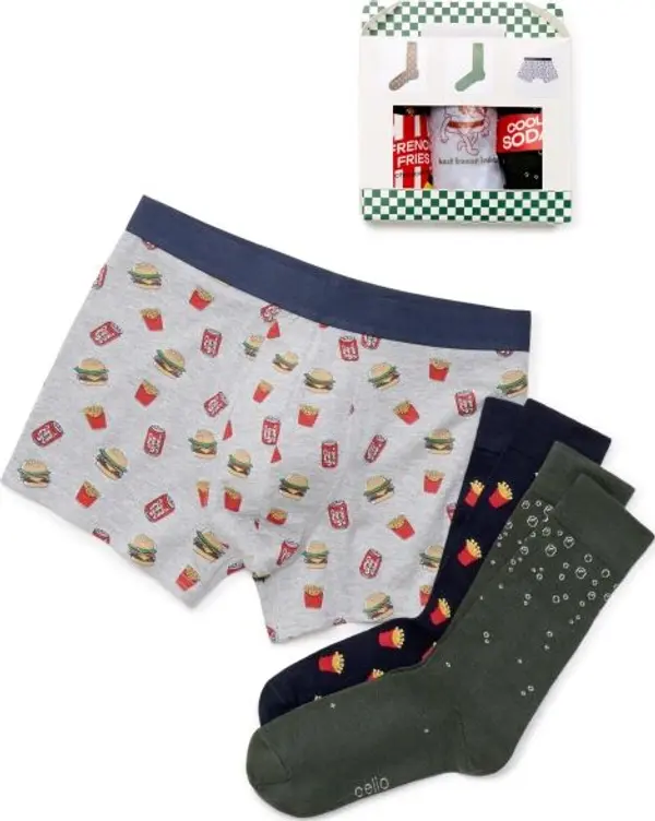 CELIO CELIO XMIBOHAPPY Боксерки и чорапи в подаръчна опаковка, микс, размер