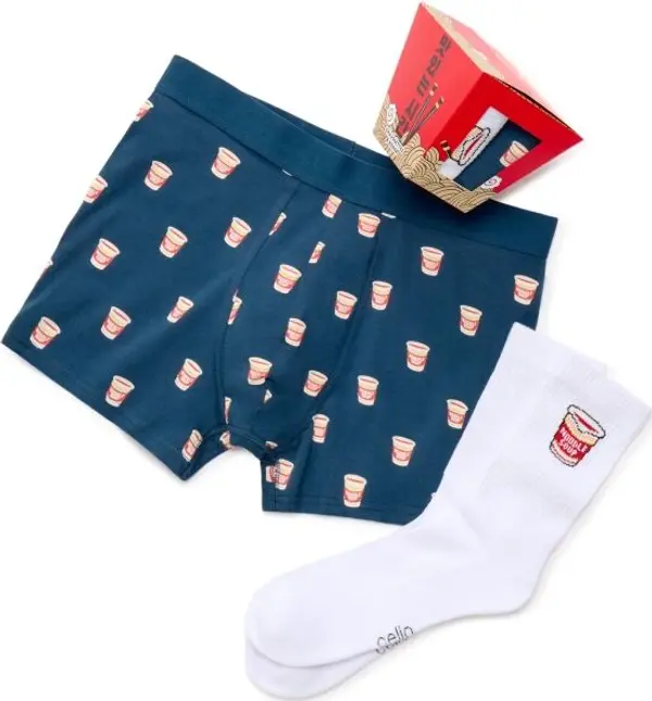 CELIO CELIO XMIBONODLE Комплект боксерки и чорапи, тъмносин, размер