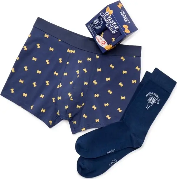 CELIO CELIO XMIBOPASTA Боксерки и чорапи в подаръчна опаковка, тъмносин, размер