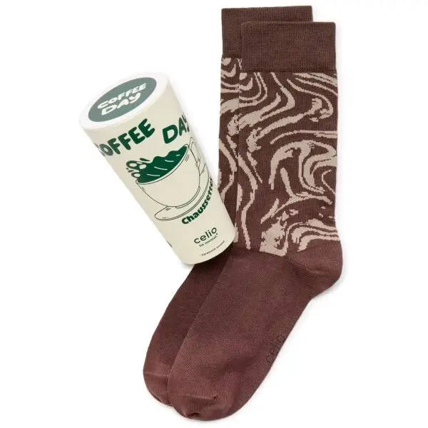 CELIO CELIO XMISOCOFFE Мъжки чорапи в подаръчна опаковка, кафяво, размер