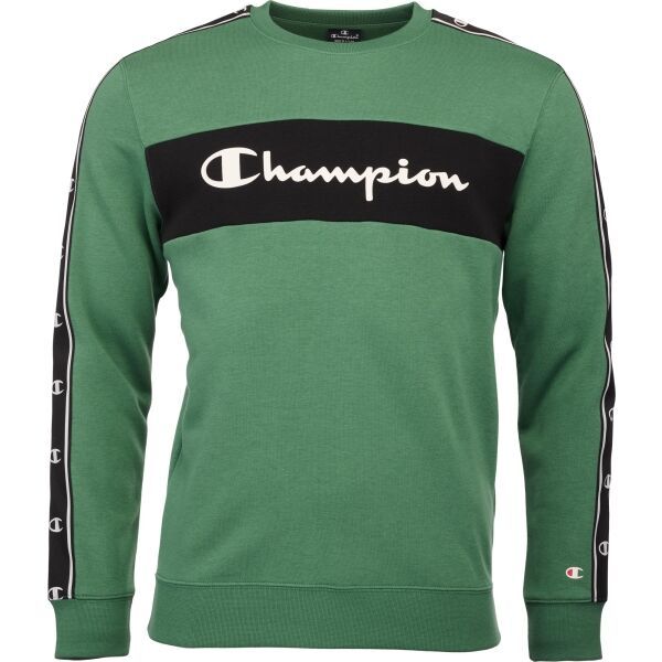Champion Champion AMERICAN TAPE CREWNECK SWEATSHIRT Мъжки суитшърт, зелено, размер