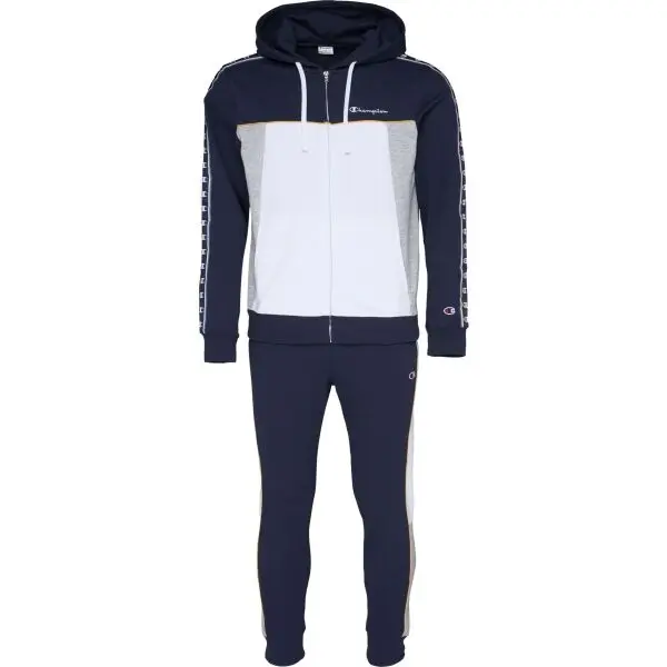 Champion Champion HOODED FULL ZIP SUIT Мъжки спортен екип, бяло, размер