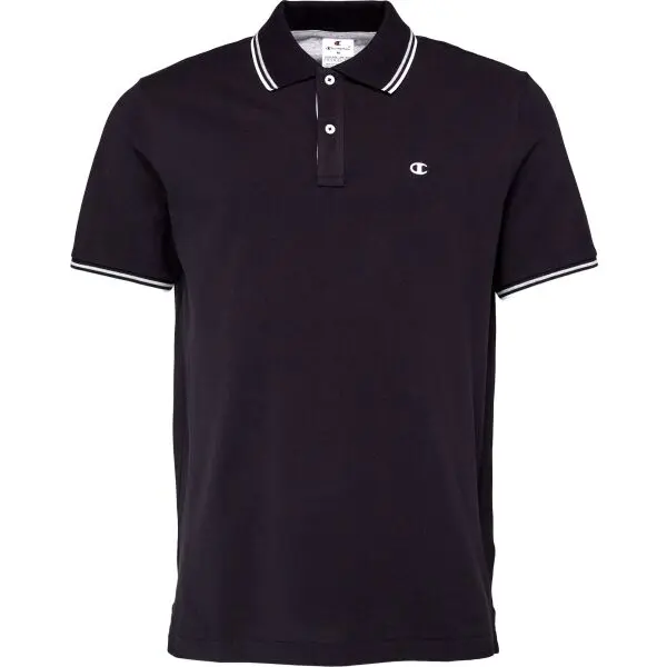 Champion Champion LEGACY Мъжка тениска с яка, черно, размер