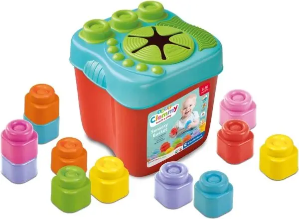 CLEMENTONI CLEMENTONI CLEMMY BABY - SENSORY BUCKET WITH CUBES Комплект за творчество, микс, размер