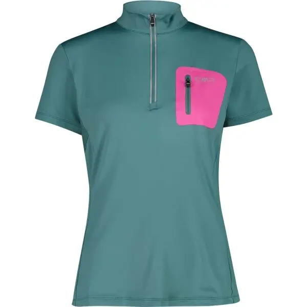 CMP CMP WOMAN T-SHIRT FREE BIKE Дамска блуза за колоездене, тъмнозелено, размер