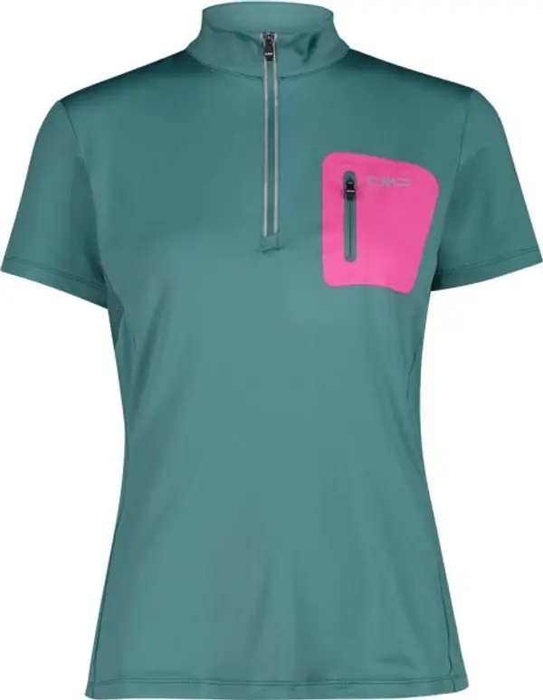 CMP CMP WOMAN T-SHIRT FREE BIKE Дамска блуза за колоездене, тъмнозелено, размер