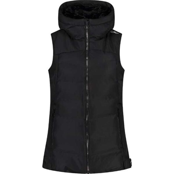 CMP CMP WOMAN VEST FIX HOOD Дамско затоплено елече, черно, размер