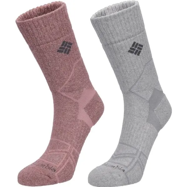 Columbia Columbia 2PP HIKE CREW Дамски чорапи, розово, размер