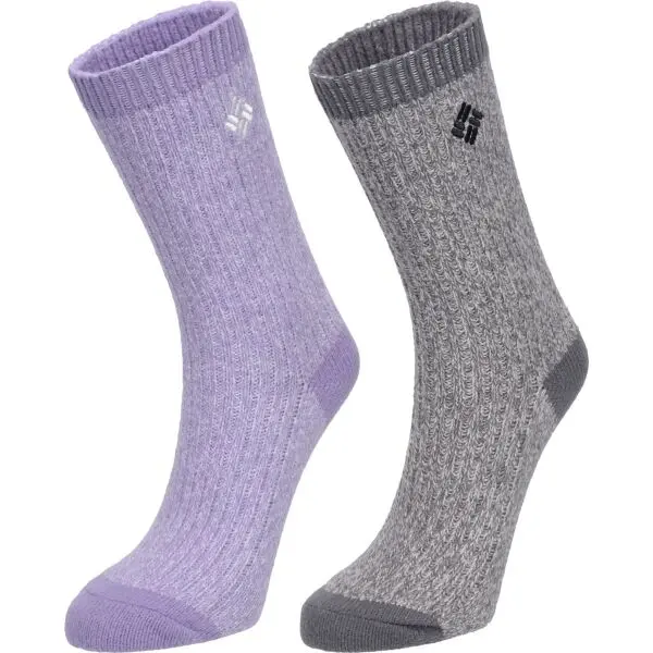 Columbia Columbia 2PP SUPER SOFT MICRO POLY MARL RIB CREW Дамски чорапи, лилаво, размер