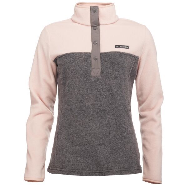 Columbia Columbia BENTON SPRINGS 1/2 SNAP PULLOVER Дамски суитшърт, цвят сьомга, размер