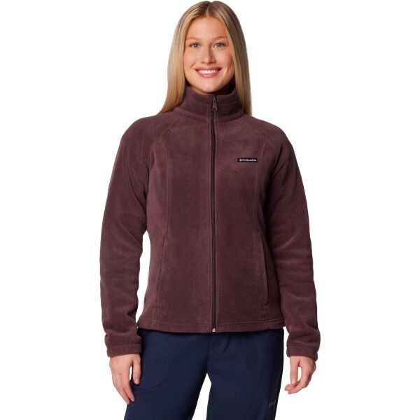 Columbia Columbia BENTON SPRINGS FULL ZIP FLEECE Дамски суитшърт от флийс, винен, размер
