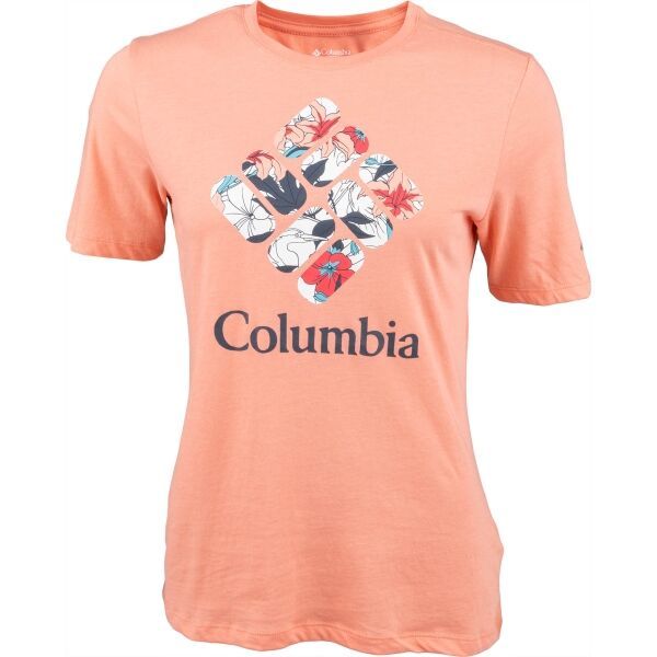 Columbia Columbia BLUEBIRD DAY RELAXED CREW NECK Дамска тениска, цвят сьомга, размер