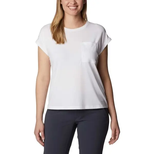 Columbia Columbia BOUNDLESS TREK SHORT SLEEVE TEE Дамска тениска, бяло, размер