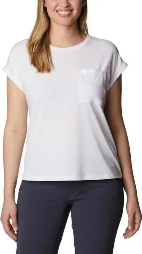 Columbia Columbia BOUNDLESS TREK SHORT SLEEVE TEE Дамска тениска, бяло, размер