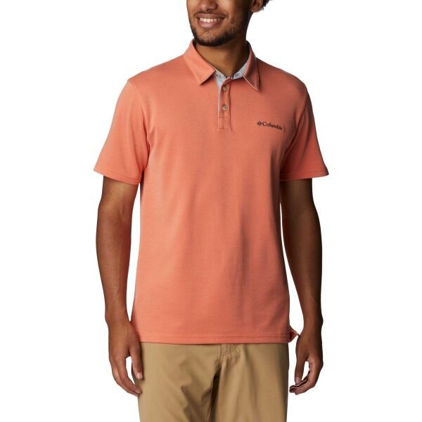 Columbia Columbia NELSON POINT POLO Мъжка  тениска с яка, оранжево, размер S