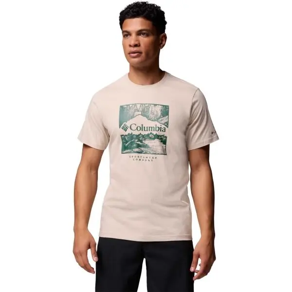 Columbia Columbia CSC SEASONAL LOGO TEE Мъжка тениска, бежово, размер