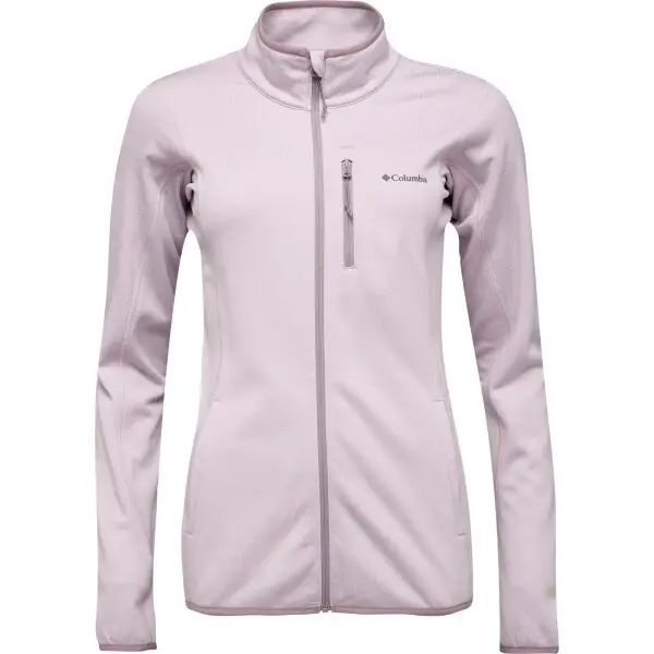 Columbia Columbia ESSENTIAL HIKE™ GRID FLEECE FULL ZIP Дамски поларен суитшърт, лилаво, размер