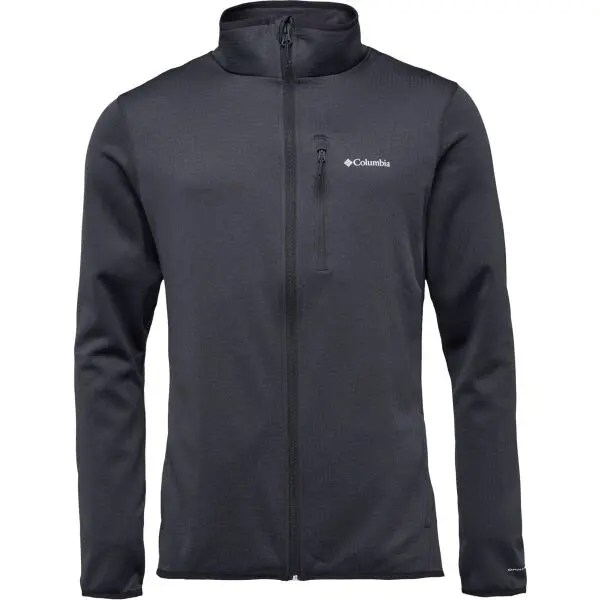 Columbia Columbia ESSENTIAL HIKE™ GRID FLEECE FULL ZIP Мъжка флийсова блуза, черно, размер