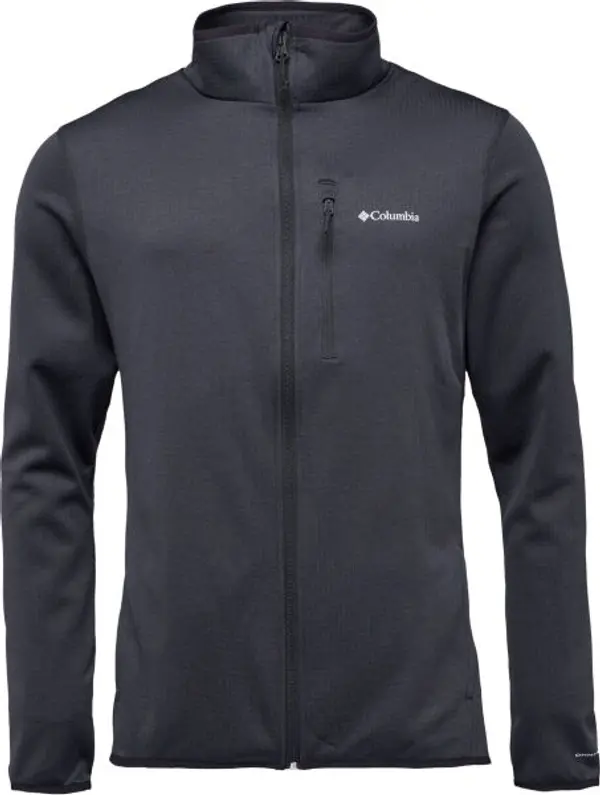Columbia Columbia ESSENTIAL HIKE™ GRID FLEECE FULL ZIP Мъжка флийсова блуза, черно, размер
