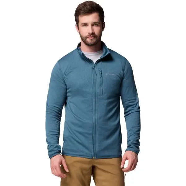 Columbia Columbia ESSENTIAL HIKE™ GRID FLEECE FULL ZIP Мъжка флийсова блуза, синьо, размер