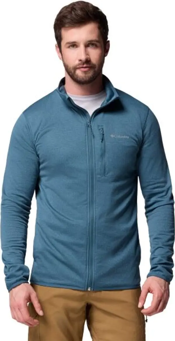 Columbia Columbia ESSENTIAL HIKE™ GRID FLEECE FULL ZIP Мъжка флийсова блуза, синьо, размер