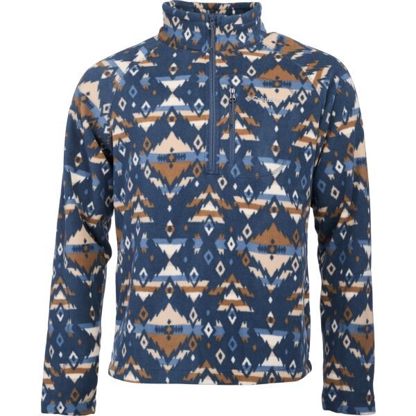 Columbia Columbia FAST TREK PRINTED HALF ZIP Мъжки суитшърт, тъмносин, размер