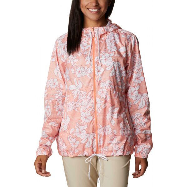 Columbia Columbia FLASH FORWARD PRINTED WINDBREAKER Дамско ветроустойчиво яке, цвят сьомга, размер