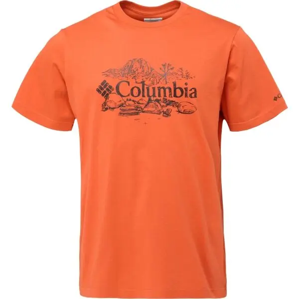 Columbia Columbia KETTLE RIVER GRAPHIC TEE Мъжка тениска, оранжево, размер