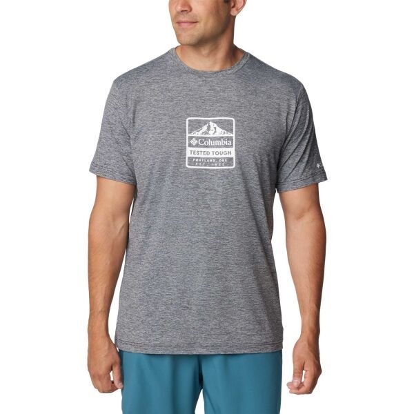 Columbia Columbia KWICK HIKE GRAPHIC SS TEE Мъжка тениска, сиво, размер