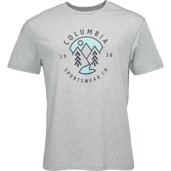 Columbia Columbia M RAPID RIDGE GRAPHIC TEE Мъжка тениска, сиво, размер