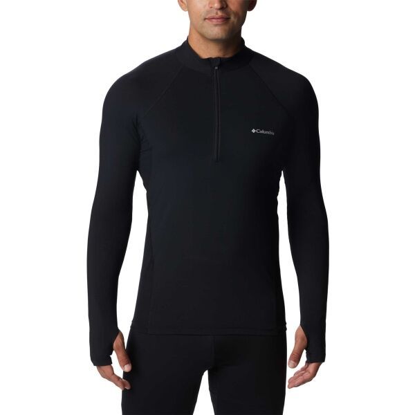 Columbia Columbia MIDWEIGHT STRETCH LONG SLEEVE HALF ZIP Функционална мъжка  блуза, черно, размер