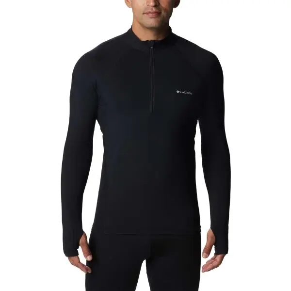 Columbia Columbia MIDWEIGHT STRETCH LONG SLEEVE HALF ZIP Функционална мъжка  блуза, черно, размер