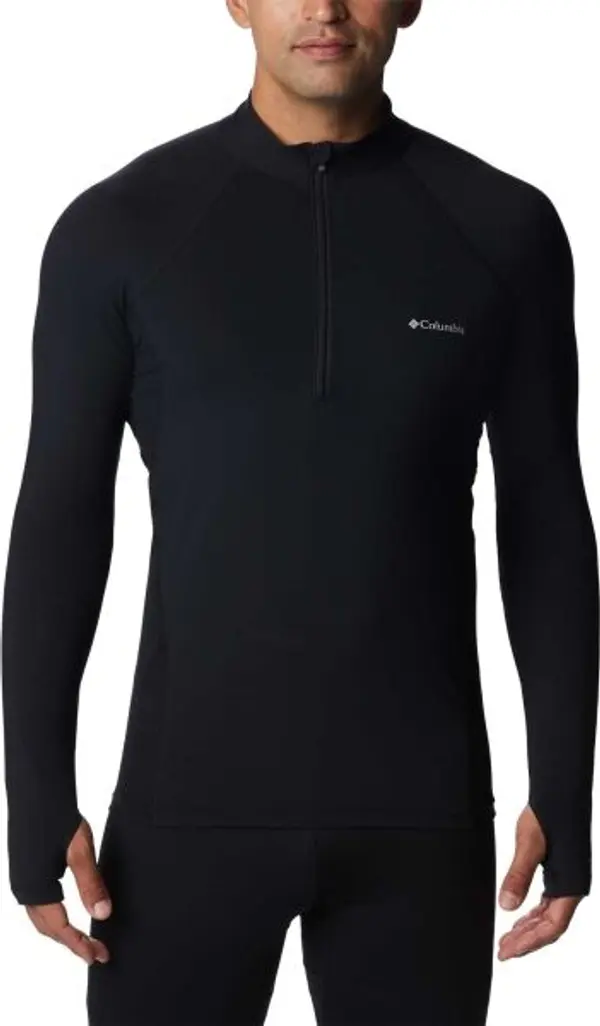 Columbia Columbia MIDWEIGHT STRETCH LONG SLEEVE HALF ZIP Функционална мъжка  блуза, черно, размер