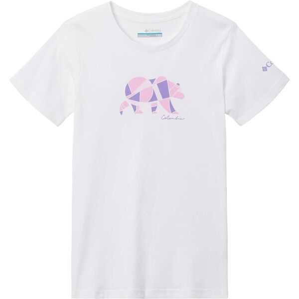 Columbia Columbia MISSION LAKE SHORT CRAPHIC SHIRT Момичешка тениска, бяло, размер