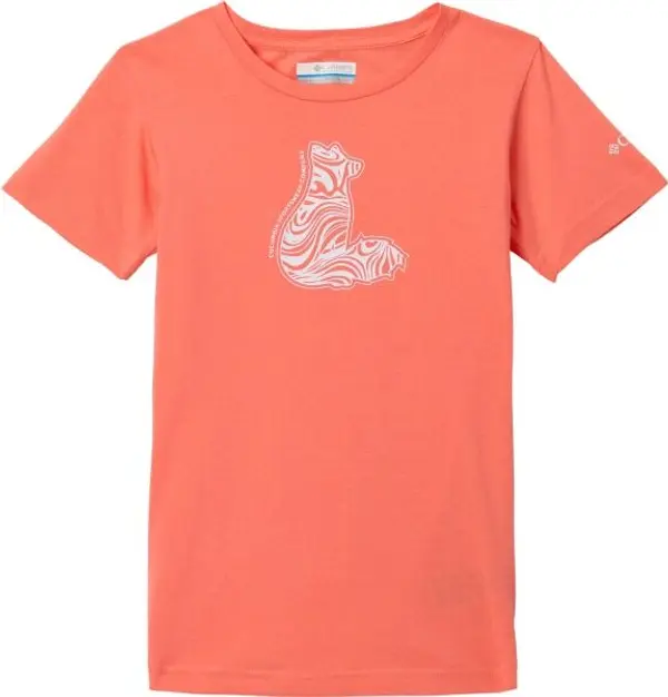 Columbia Columbia MISSION LAKE SHORT CRAPHIC SHIRT Момичешка тениска, цвят сьомга, размер