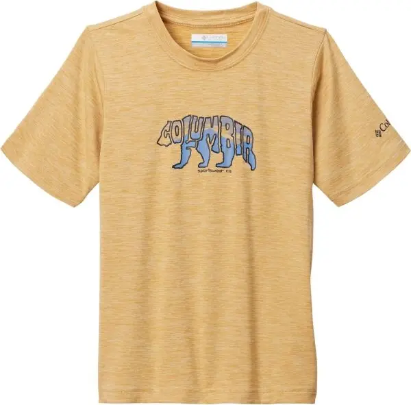 Columbia Columbia MOUNT ECHO™ SHORT SLEEVE GRAPHIC SHIRT Детска тениска, жълто, размер
