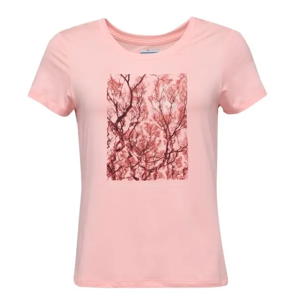 Columbia Columbia PARSONS POINT™ SS SCOOP TEE Дамска функционална тениска, розово, размер