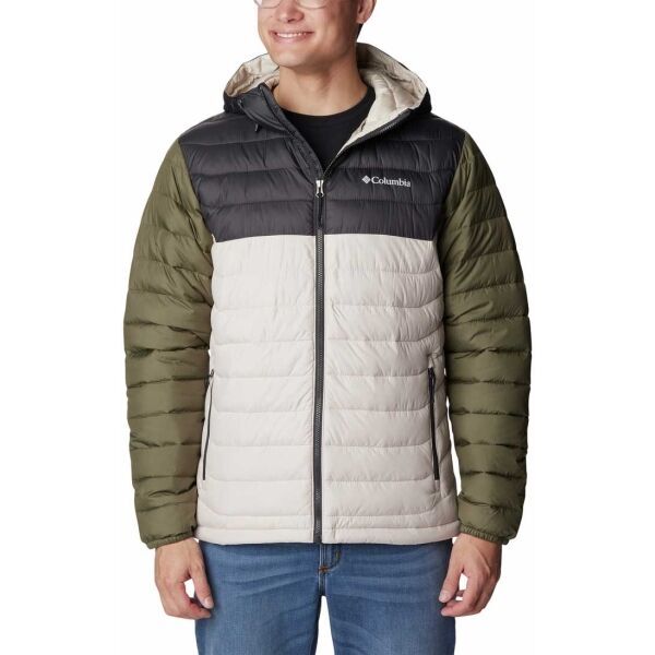 Columbia Columbia POWDER LITE HOODED JACKET Мъжко яке, бежово, размер