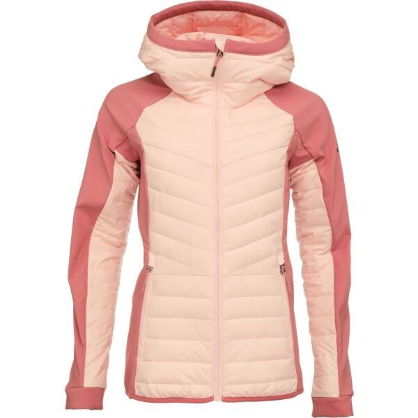 Columbia Columbia POWDER LITE HYBRID HOODED JACKET Дамско яке, розово, размер