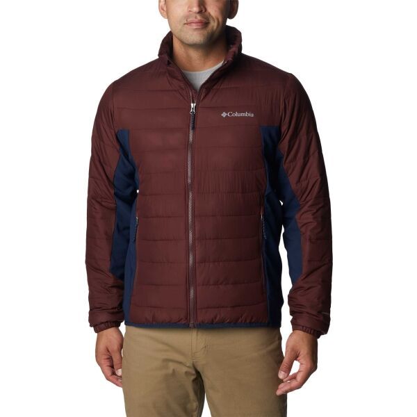 Columbia Columbia POWDER LITE HYBRID JACKET Мъжко яке, винен, размер
