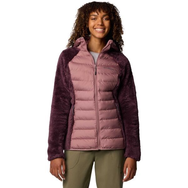 Columbia Columbia POWDER LITE II SHERPA HYBRID JACKET Дамско яке, винен, размер