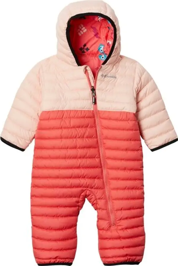 Columbia Columbia POWDER LITE REVERSIBLE BUNTING Детски зимен гащеризон, цвят сьомга, размер 6-12M