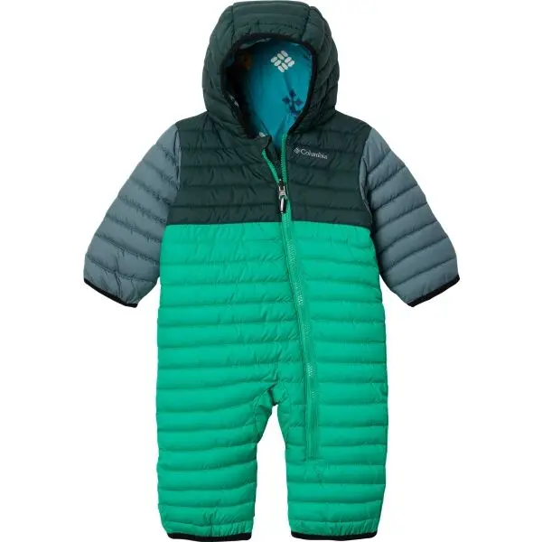Columbia Columbia POWDER LITE REVERSIBLE BUNTING Детски зимен гащеризон, зелено, размер 18-24M