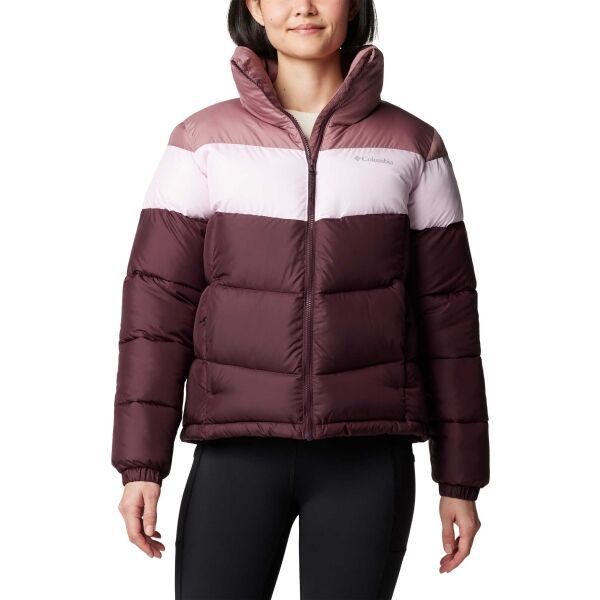 Columbia Columbia PUFFECT™ II COLORBLOCK JACKET Дамско зимно яке, винен, размер