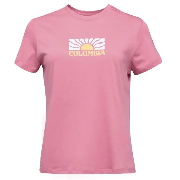 Columbia Columbia RUBY SPRINGS GRAPHIC FITTED SS Дамска тениска, розово, размер