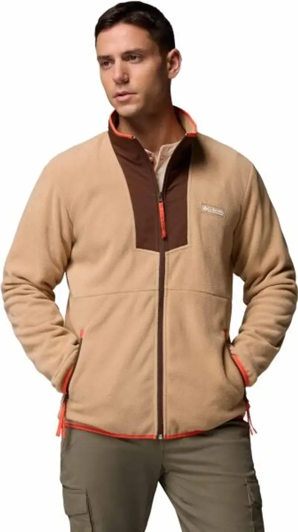 Columbia Columbia SEQUOIA GROVE FULL ZIP FLEECE Мъжки флийс суитшърт, бежово, размер