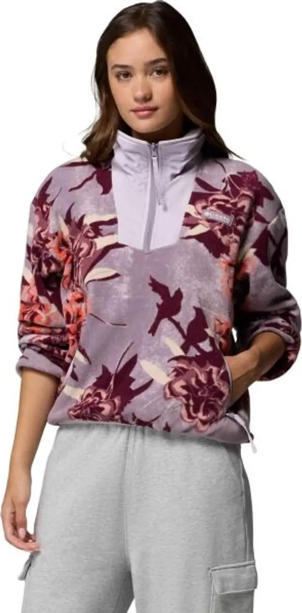 Columbia Columbia SEQUOIA GROVE™ PRINTED HALF ZIP Дамско горнище от полар, лилаво, размер
