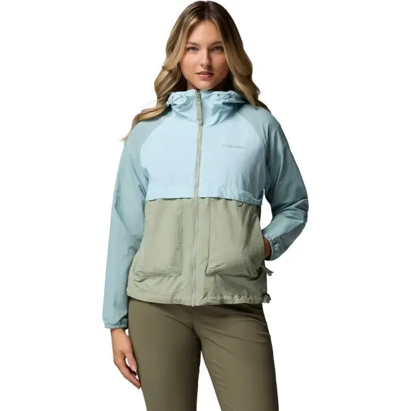 Columbia Columbia SPIRE VALLEY™ WINDBREAKER Дамско аутдор яке, светлосиньо, размер