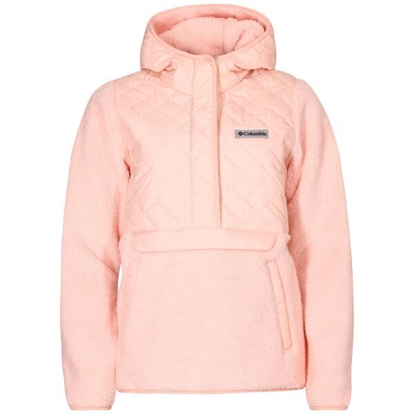 Columbia Columbia SWEET VIEW FLEECE HOODED PULLOVER Дамски суитшърт, цвят сьомга, размер